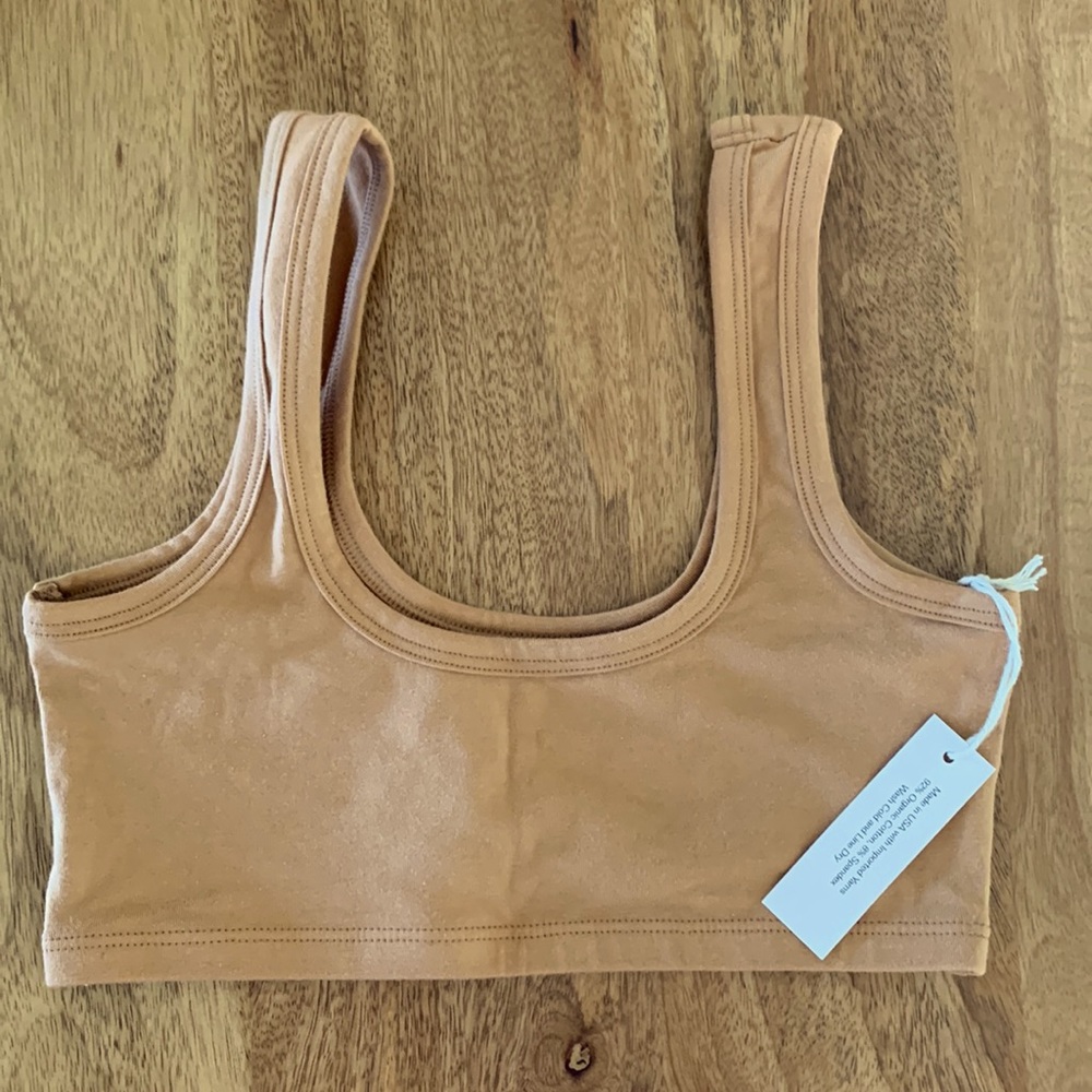 Arq Wide Strap Bra Camel